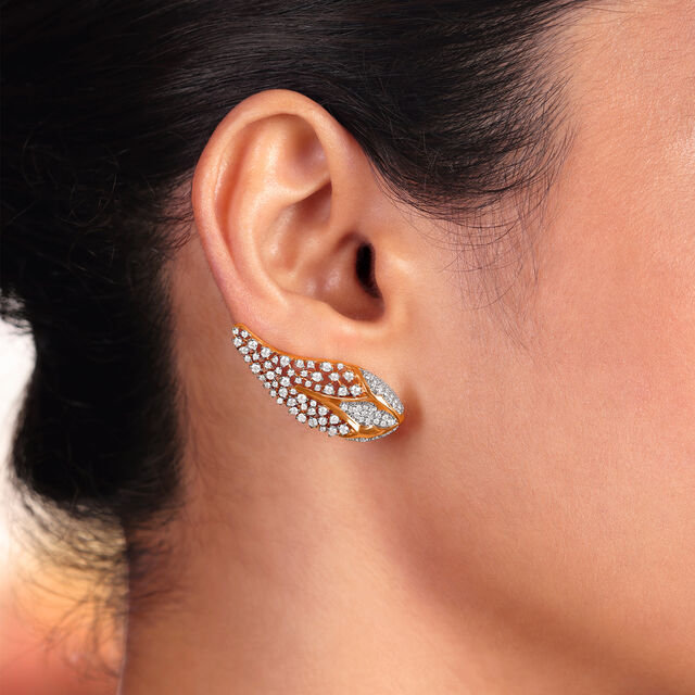 Sparkling Slender Climber Earrings 2