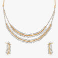 Intricate Layered Diamond Necklace Set 