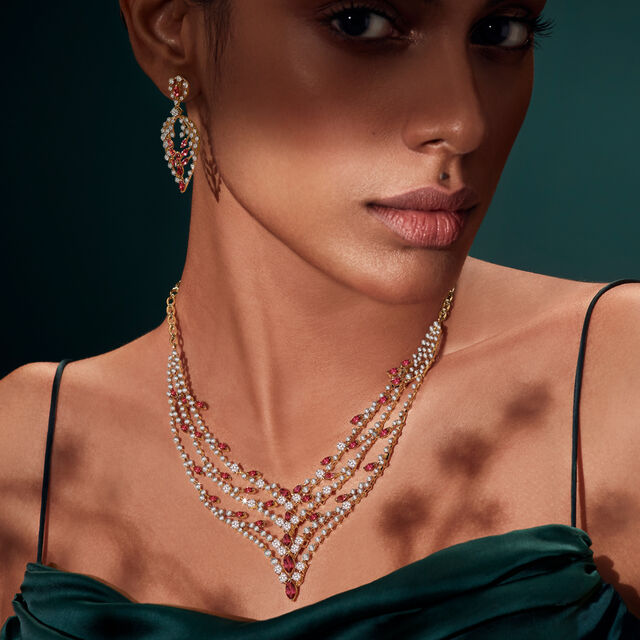 Mystic Beauty Diamond and Tourmaline Necklace Set,,hi-res 
