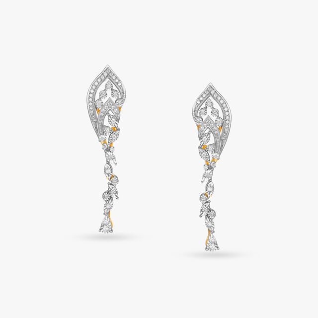 Enigmatic Grace Diamond Drop Earrings 