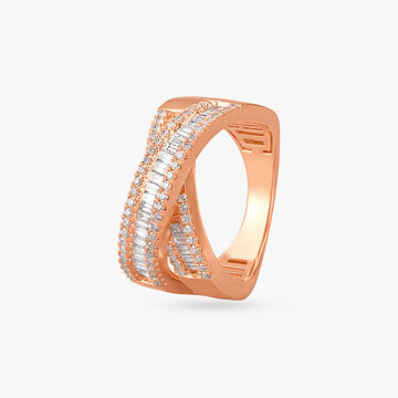 Crossover Luxe Diamond Finger Ring