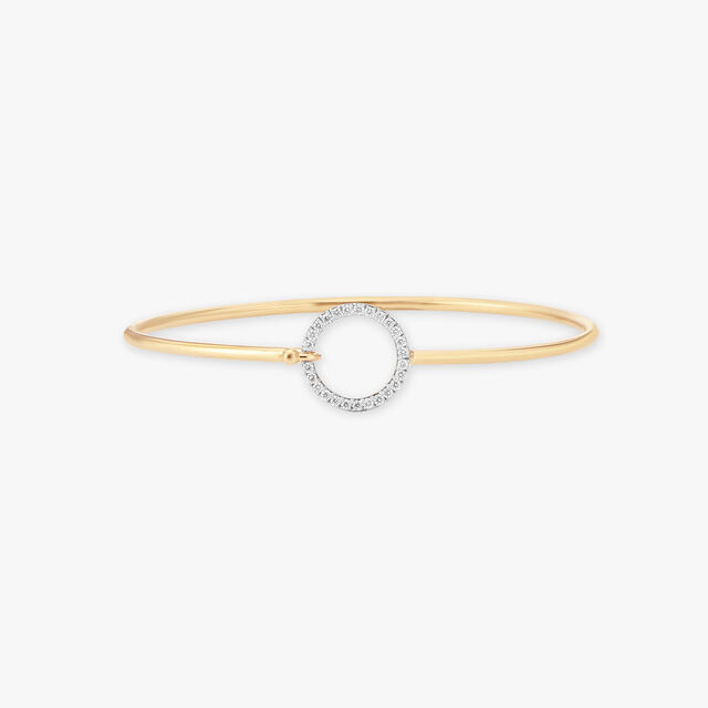 Shimmering Circle Diamond Bangle 