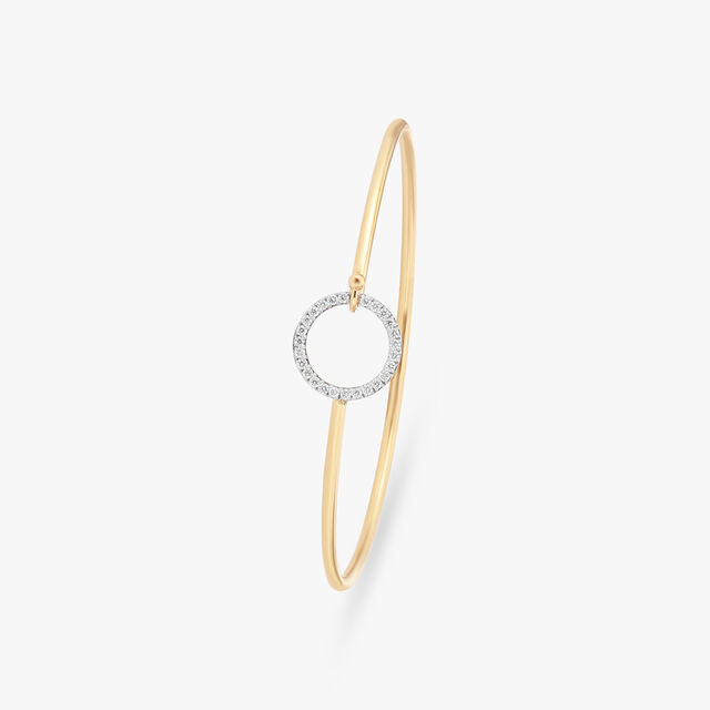 Shimmering Circle Diamond Bangle 2
