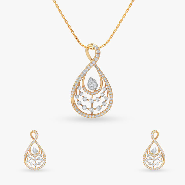 Timeless Tranquillity Diamond Pendant and Earrings Set 2
