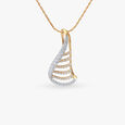 Serene Motion Diamond Pendant and Earrings Set 3