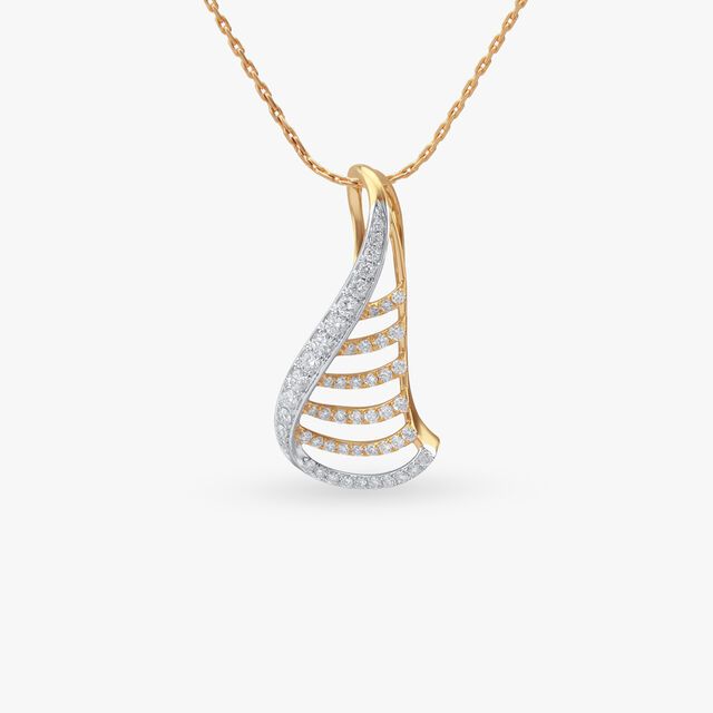Serene Motion Diamond Pendant and Earrings Set 3