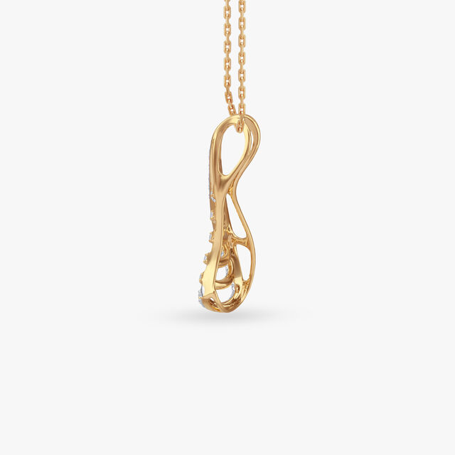 Serene Motion Diamond Pendant and Earrings Set 4
