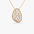 Sculpted Sparkle Diamond Pendant and Earrings Set 2