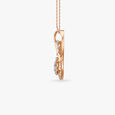 Twisted Droplet Diamond Pendant and Earrings Set 3