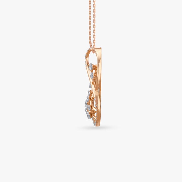 Twisted Droplet Diamond Pendant and Earrings Set 3