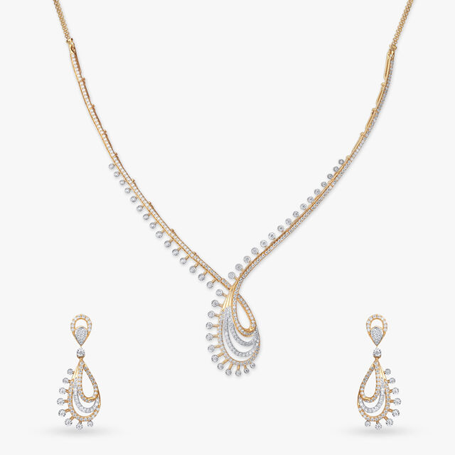 Curved Perfection Diamond Necklace Set 2