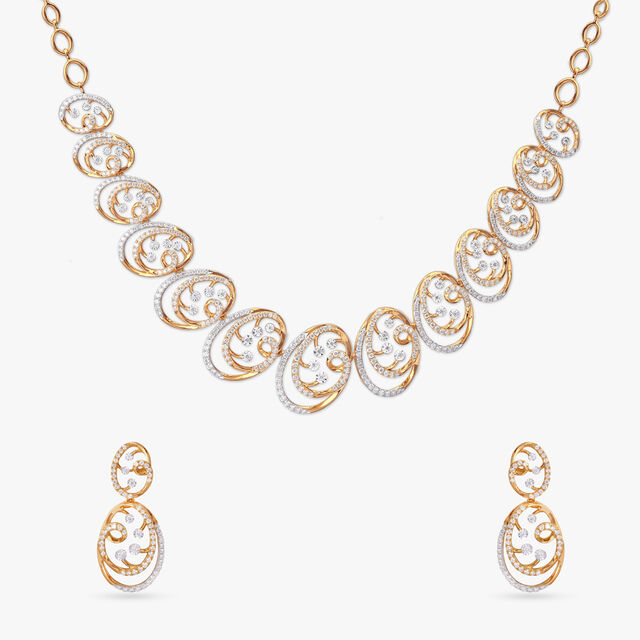 Shining Glory Diamond Necklace Set 