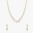 Radiant Ellipse Diamond Necklace Set 