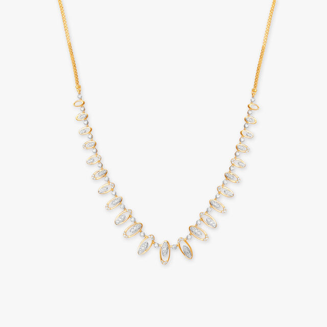 Radiant Ellipse Diamond Necklace Set 2