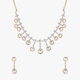 Dazzling Orbit Diamond Necklace Set 