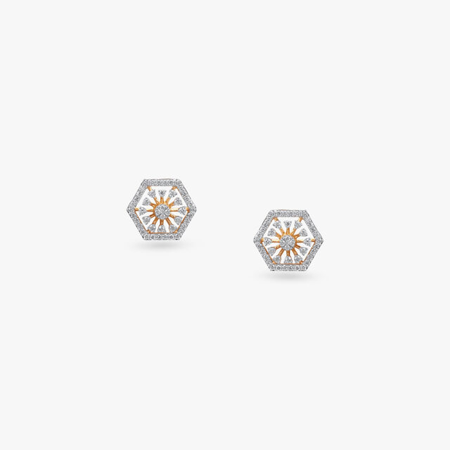 Hexagonal Elegance Diamond Necklace Set 4