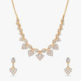 Chandelier Charm Diamond Necklace Set 