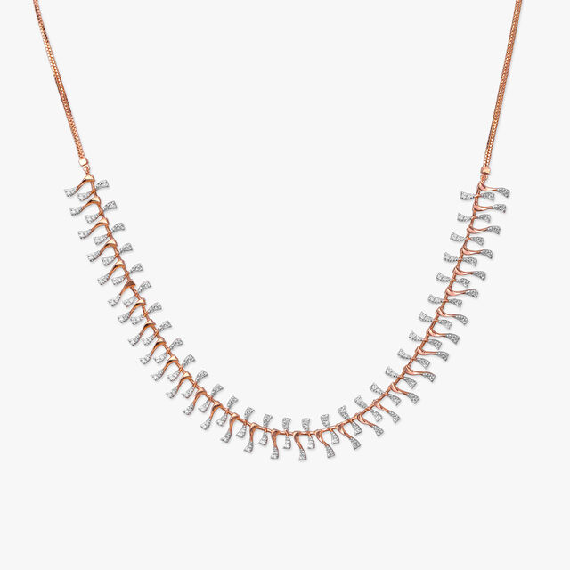 Sparkling Twist Diamond Necklace Set 2