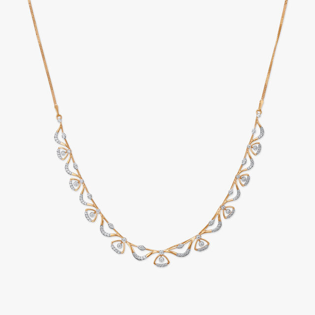 Lustrous Wave Diamond Necklace Set 2