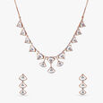Blush Triangles Diamond Necklace Set 