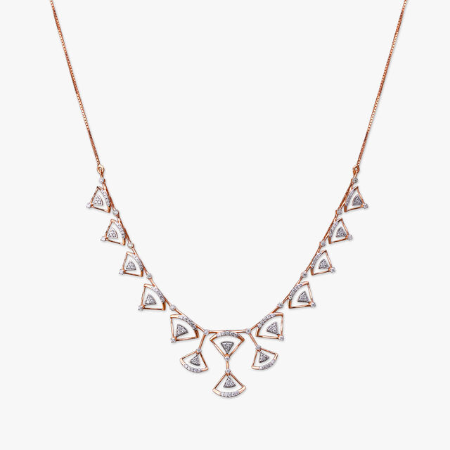 Blush Triangles Diamond Necklace Set 2