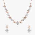 Ethereal Floral Diamond Necklace Set 