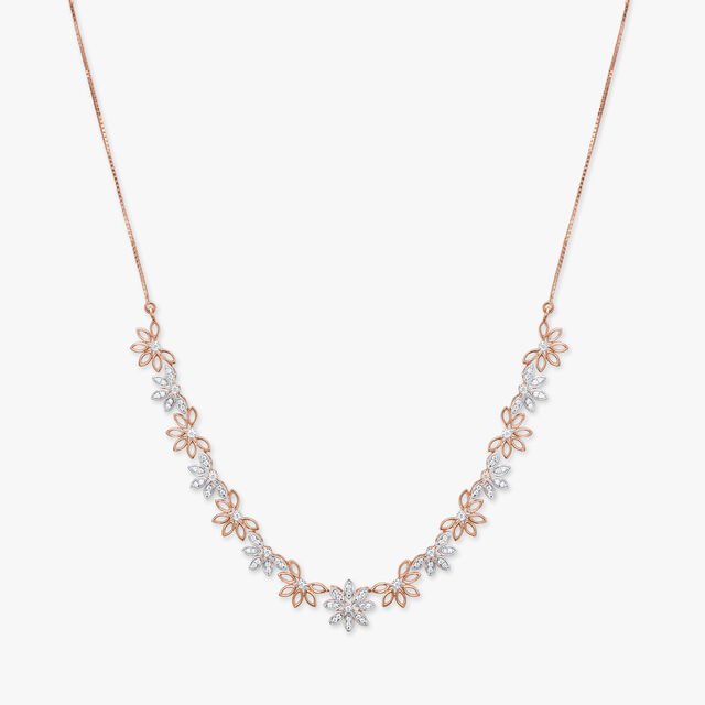 Ethereal Floral Diamond Necklace Set 2
