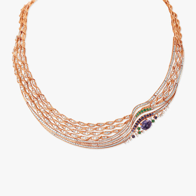 Flowing Layers Diamond Necklace Set 2