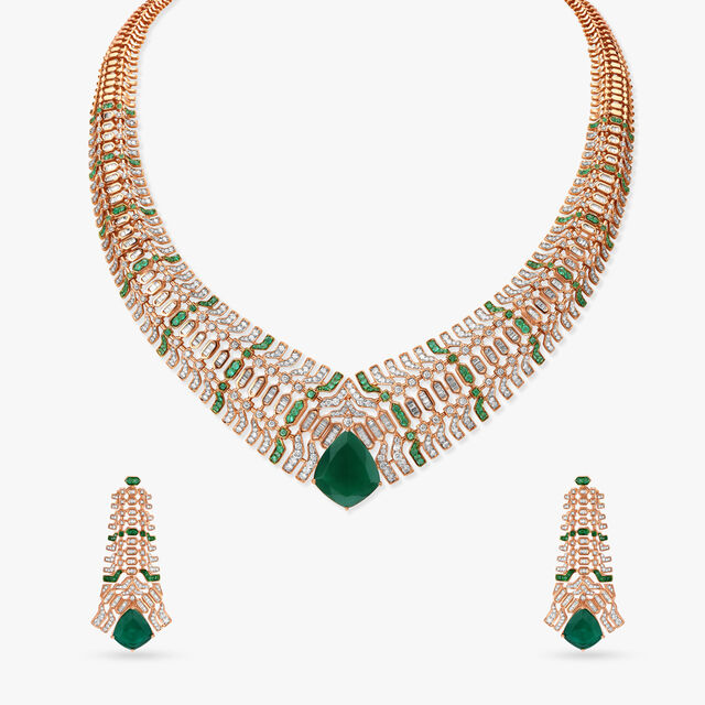 Whispering Winds Diamond Necklace Set 