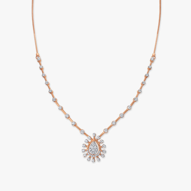 Glowy Drop Diamond Necklace Set 2