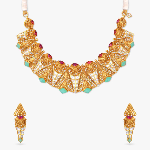 Celestial Haven Gold Necklace Set 