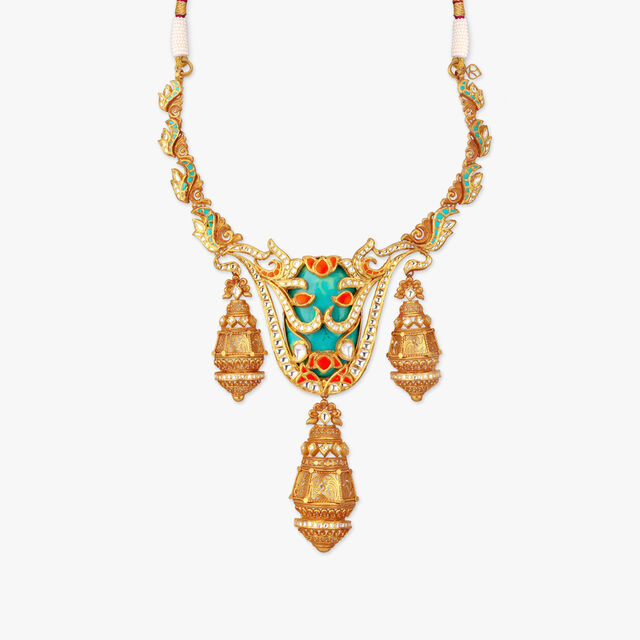 Palatial Bloom Gold Necklace Set 2