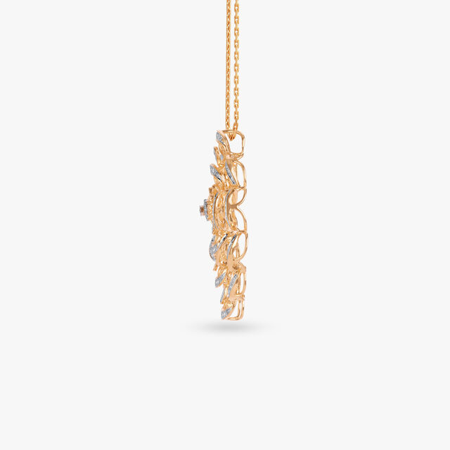 Sculpted Light Diamond Pendant and Earrings set 5