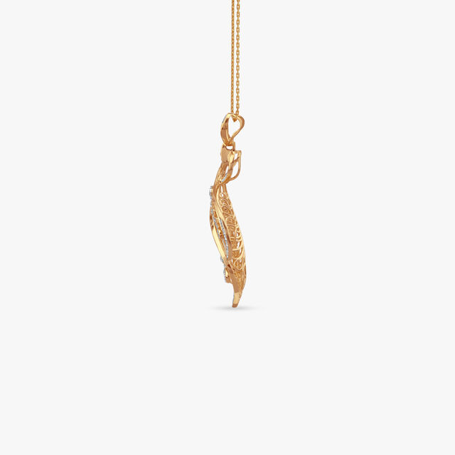 Enchanted Leaf Diamond Pendant and Earrings Set 3