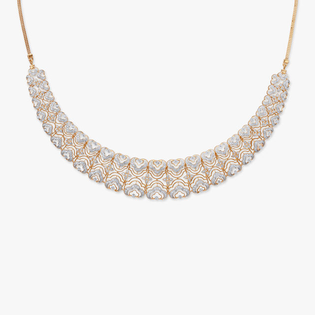 Chiselled Elegance Diamond Necklace Set 3
