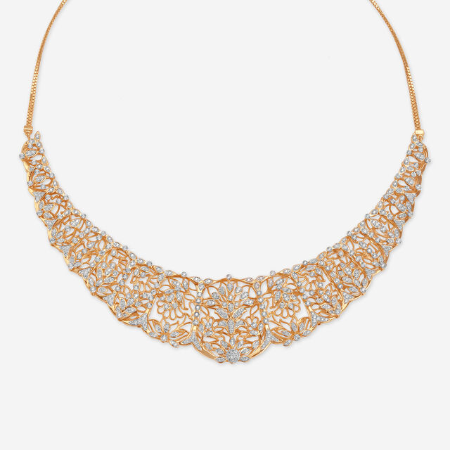 Etched Elegance Diamond Necklace Set 2