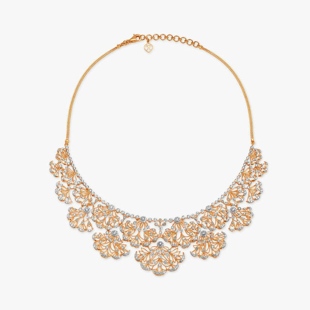 Scalloped Finesse Diamond Necklace Set 2