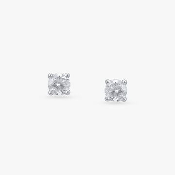 Luxe Beam Solitaire Stud Earrings