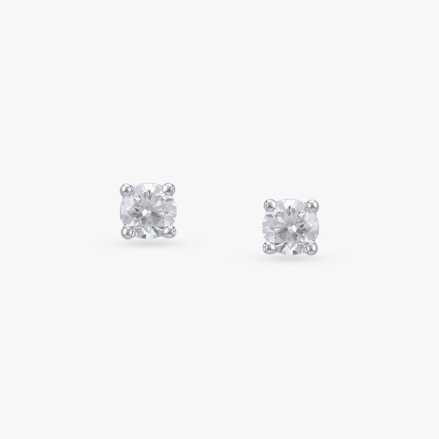 Luxe Beam Solitaire Stud Earrings 