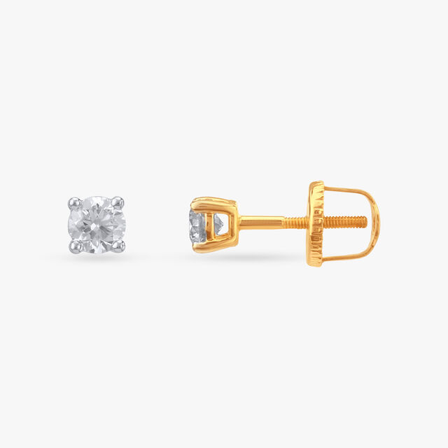 Luxe Beam Solitaire Stud Earrings 2