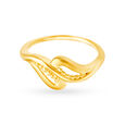 Rococo Yellow Gold Waved Finger Ring,,hi-res 2