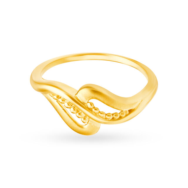 Rococo Yellow Gold Waved Finger Ring,,hi-res 2