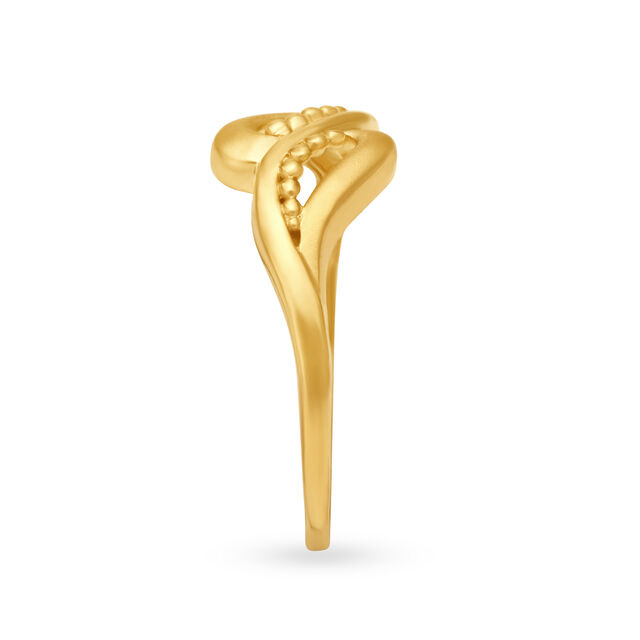 Rococo Yellow Gold Waved Finger Ring,,hi-res 3