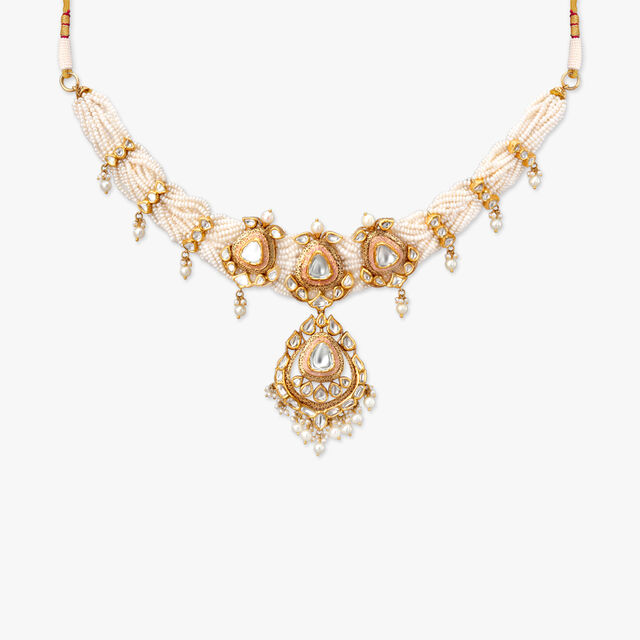 Pearl Riwaayat Gold Necklace Set 2