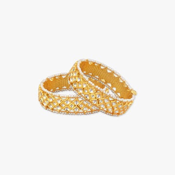 Royal Weave Gold Bangles