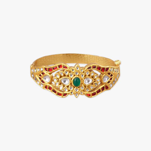 Heirloom Glow Open Polki Bangle 