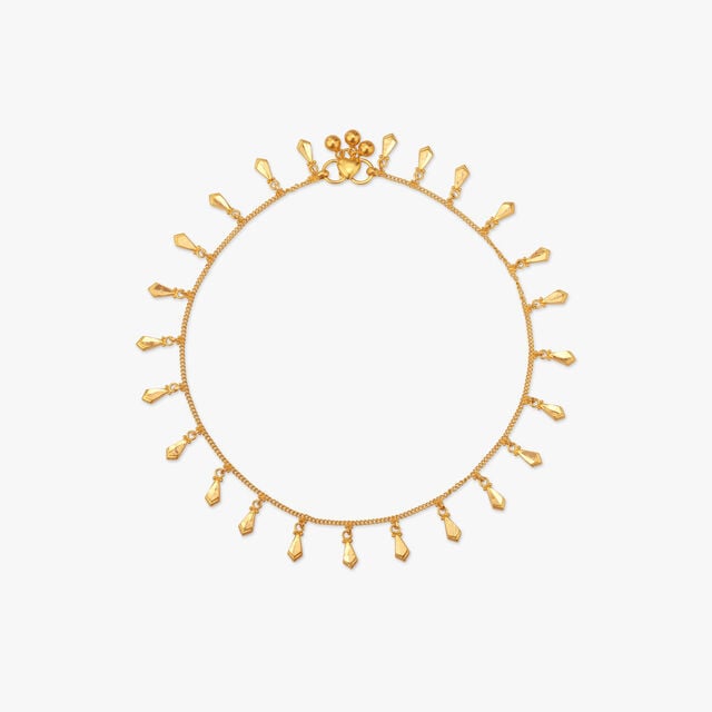 Sunlit Grace Gold Anklet