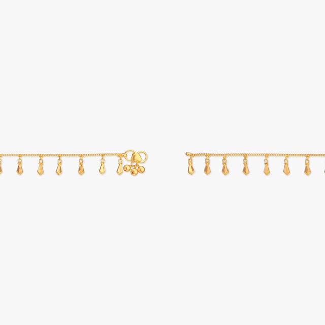 Sunlit Grace Gold Anklet