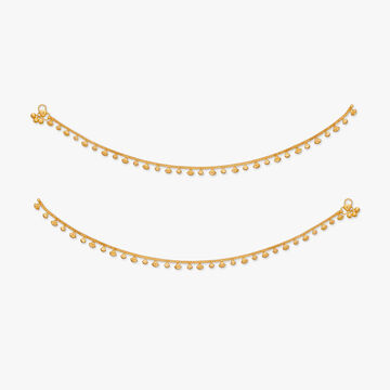Dewdrop Delight Gold Anklet