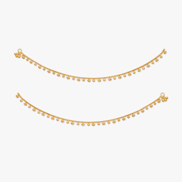 Dewdrop Delight Gold Anklet